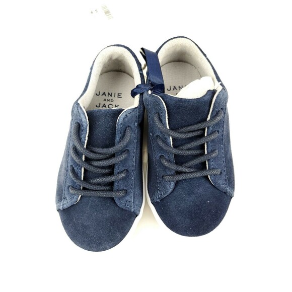 JANIE AND JACK boys blue Suede shoes Sneakers size 7 NWT $59 MSRP - Picture 4 of 7